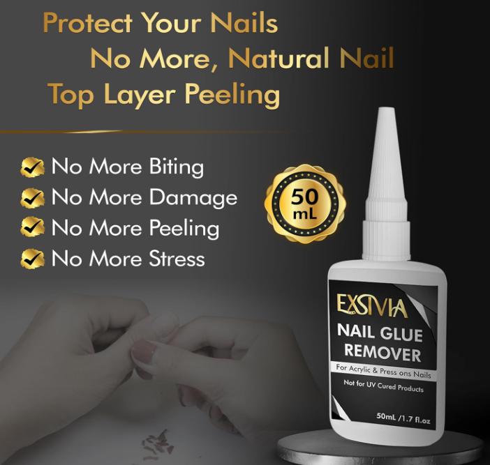 Nail Glue Remover for Press On Nails, Acrylic Nails & Glue On Nails - 50mL, Gentle & Odorless Debonder Serum