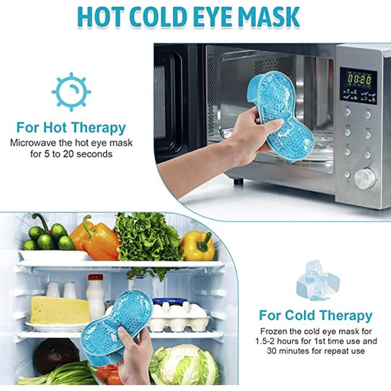 Reusable Cooling Gel Eye Mask, Soft Comfortable Eye Cover, Eye Care Products for Home & Travel, Skin Care Kit, Eye Care Pad