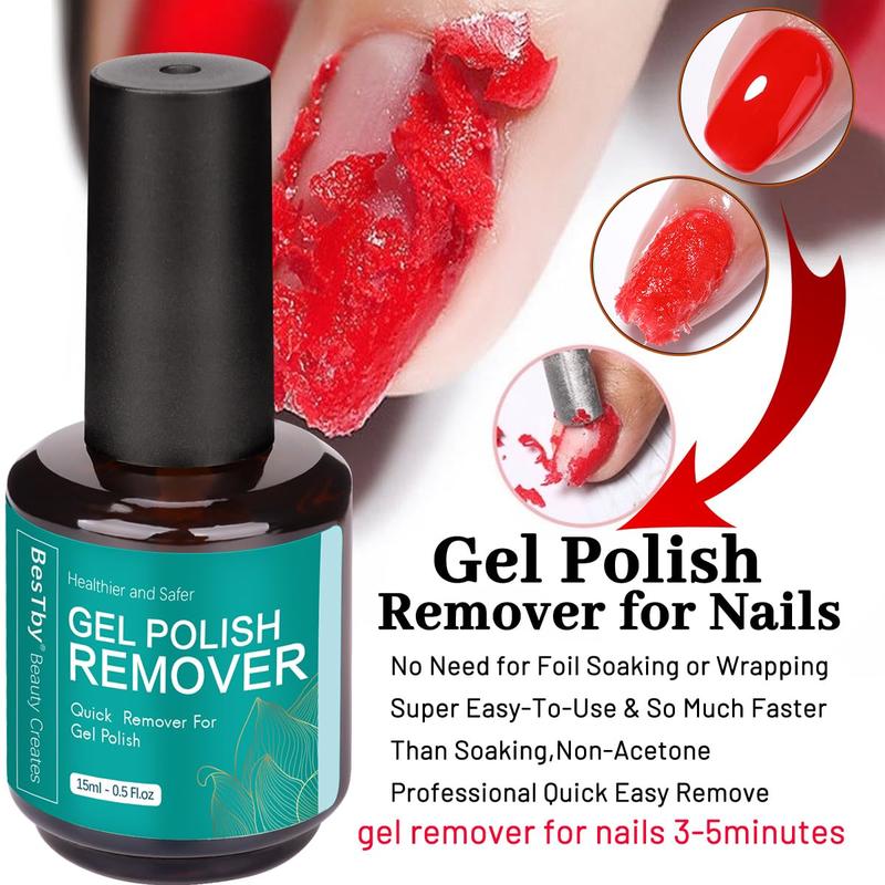 Gel Nail Polish Remover - Gel Polish Remover Kit No Need Foil Soaking or Wrapping, Gel Remover for Nails 3-5 Minutes, Gel Nail Remover Easy and Quick Remove Gel Polish