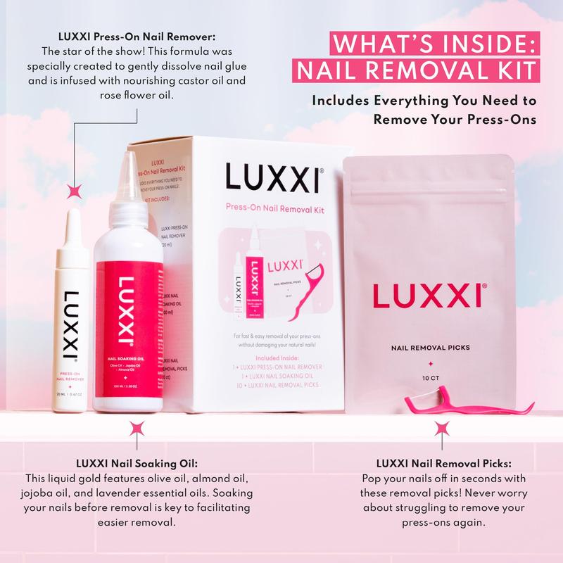 Press-On Nail Removal Kit | Everything Is Included | LUXXI Flower Lavender