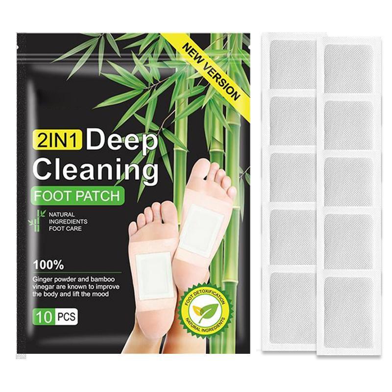 10pcs set Bamboo Charcoal Foot Patches, Moisturizing Foot Care Patches, Foot Care Products, Comfort Hygiene Products