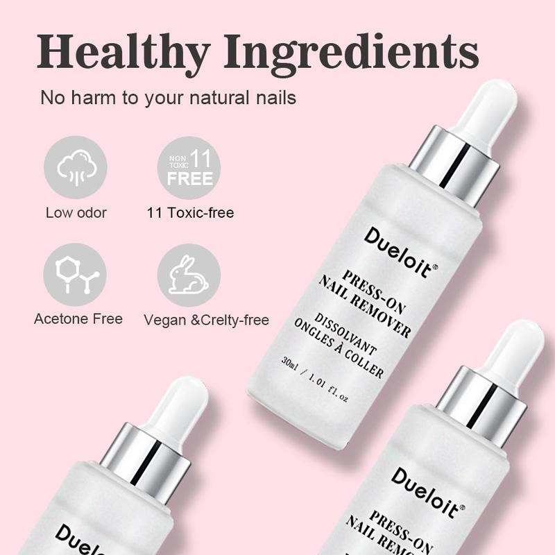 Press on Nail Remover, Odorless, No Acetone, Gentle Press-on Nail Debonder for Fake Nails, Ideal for Solid Nail Glue & Nail Adhesive Tabs Remove