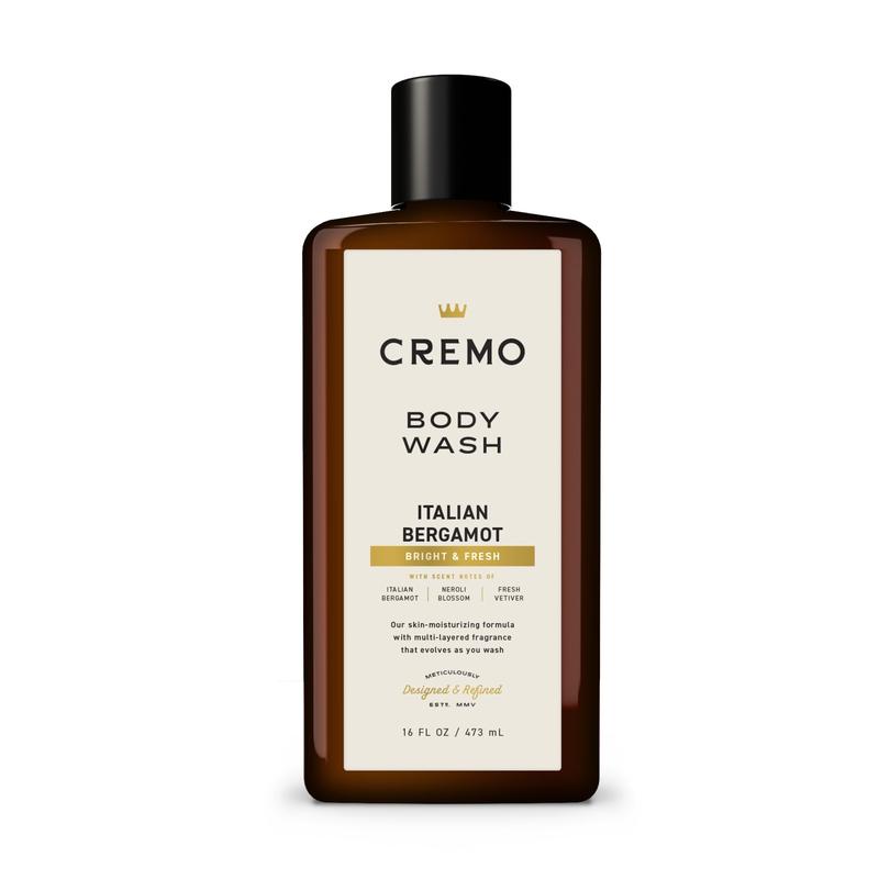 Cremo Rich-Lathering Italian Bergamot Body Wash for Men, 16 Fl Oz (Pack of 1) | Italian Bergamot, Neroli Blossom, Fresh Vetiver