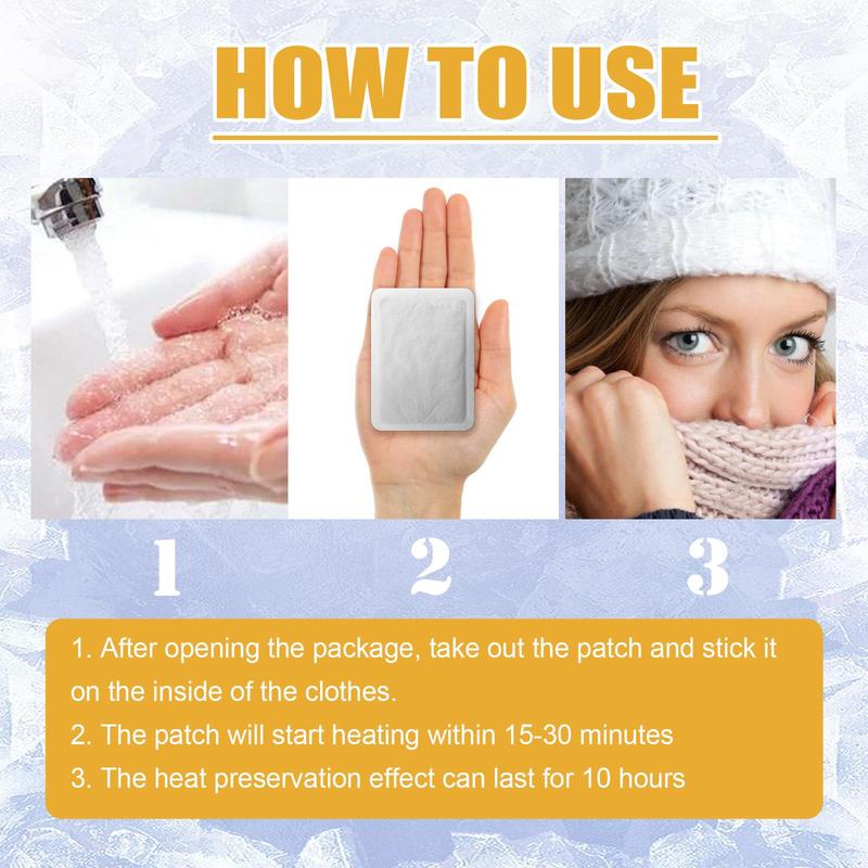 Disposable Hand Warmer, 1 Bag Portable Self Heating Hand Warmer, Winter Warm Patch for Women & Men, Hand Warmer for Outdoor Camping Hiking, Christmas, Christmas Gift