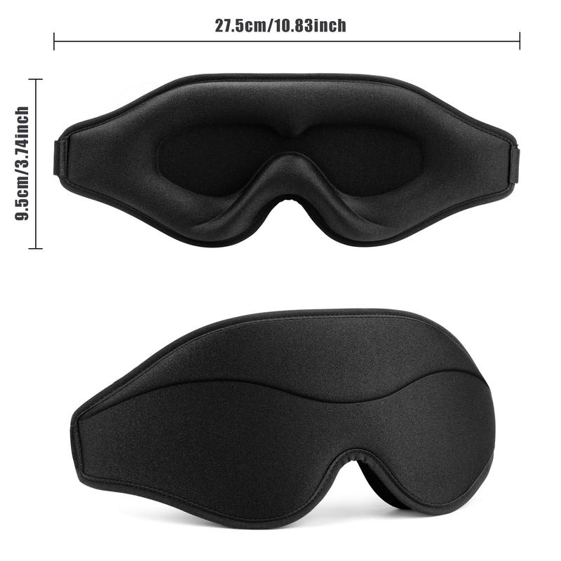 3D Sleep Mask, Ergonomic Design Eye Cover, 1 Count Soft Memory Foam Eye Mask, Eye Care Product for Travel Meditation Yoga Office Nap