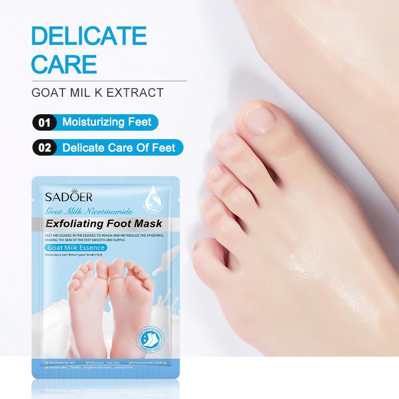 Skin-friendly Exfoliating Foot Mask, 3 Pairs Natural Moisturizing Foot Care Mask for Summer Gift, Nourishing Foot Masks, Foot Care Product, Christmas Gift