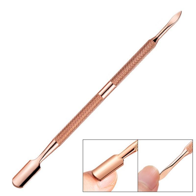 Stainless Steel Nail Cuticle Pusher Set, 3 Counts Professional Nail Cuticle Trimmer, Manicure & Pedicure Tool for Home & Salon Use