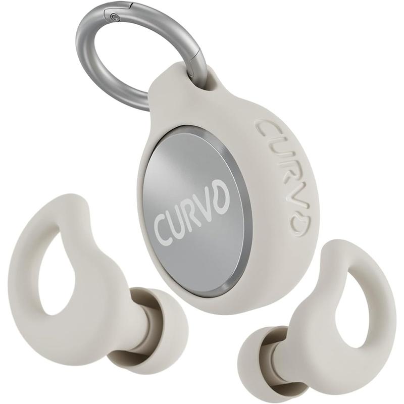 CURVD Everyday Earplugs + Case Clip Bundle - Great for Travel, Sound Sensitivity, Concerts, Parenting, Productivity - Noise Dampening & Ultra Soft