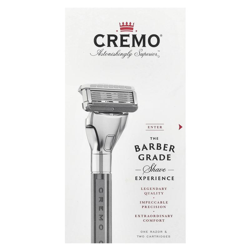 Cremo Barber Grade Razor, 1 Razor & 2 Cartridges