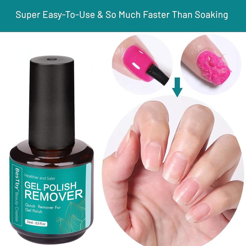 Gel Nail Polish Remover - Gel Polish Remover Kit No Need Foil Soaking or Wrapping, Gel Remover for Nails 3-5 Minutes, Gel Nail Remover Easy and Quick Remove Gel Polish