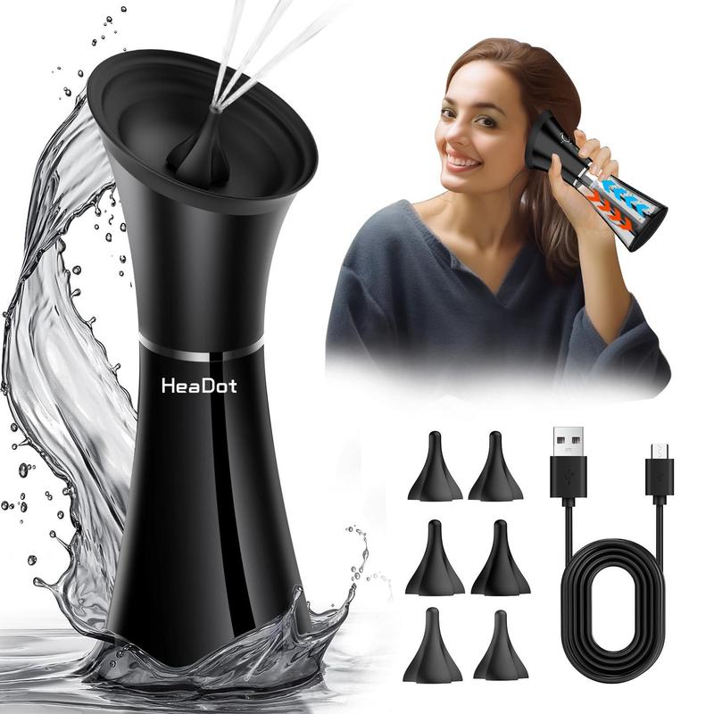 HeaDot Ear Cleaner Wax Removal with Water Spray  Water Temperature Detection & IPX7 Waterproof