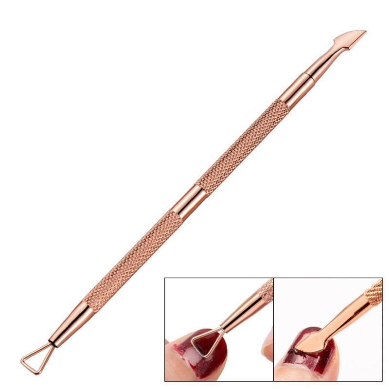 Stainless Steel Nail Cuticle Pusher Set, 3 Counts Professional Nail Cuticle Trimmer, Manicure & Pedicure Tool for Home & Salon Use