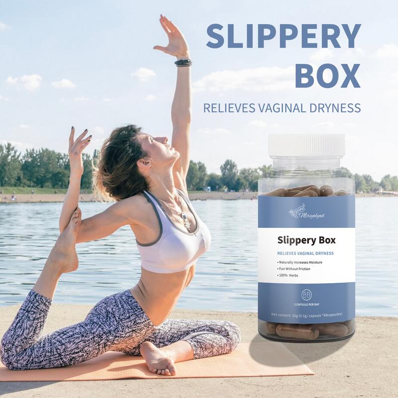 Slippery Box Feminine Care for Health - Feminine Care for Women, 60 Fast-Acting Capsules.