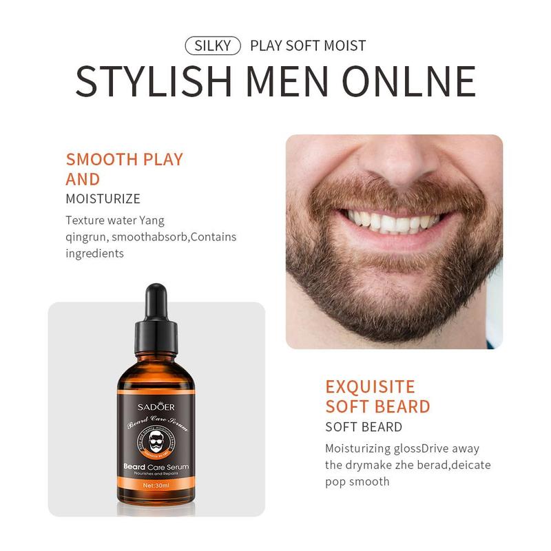 Beard Oil for Men, Moisturizing Beard Care Serum, Beard Conditioner Essential Oil, Men's Facial Hair Treatment Oil