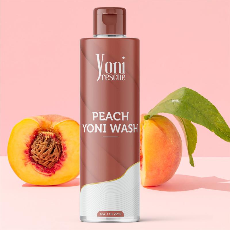 Peach Yoni Wash, 4oz,  Daily use gel based Wash, Reduce Odor, balance pH level, antibacterial , increase comfort , 4oz. by Yoni Rescue intimatewash for