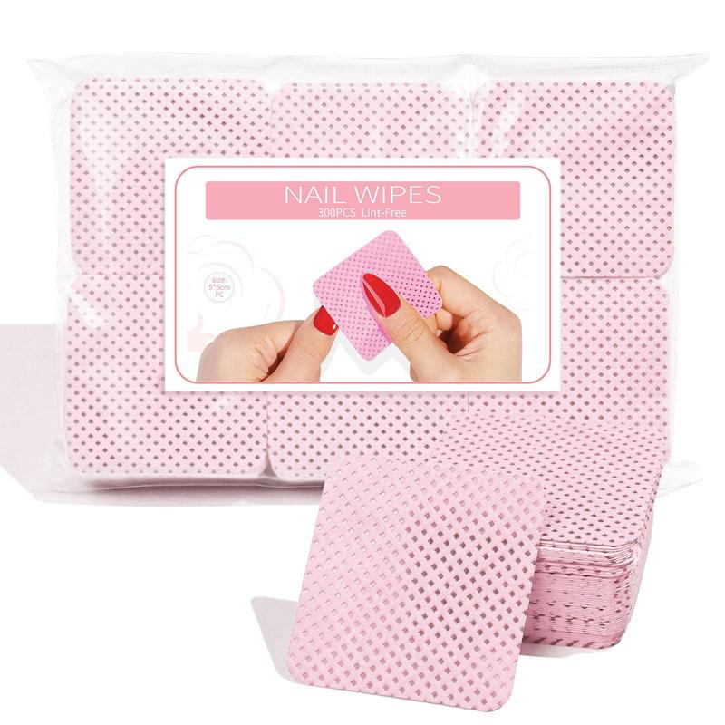 Nail Polish Remover Pads, 300pcs Super Absorbent Nail Polish Remover Wipes for Soft Gel, Manicure & Pedicure Tools, Christmas Gift