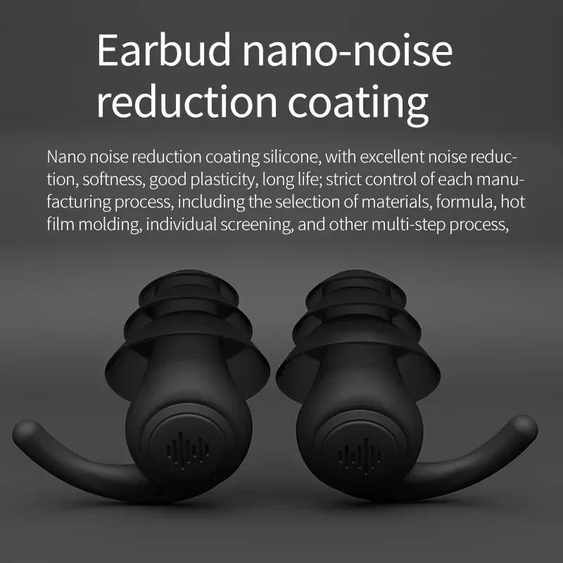 3 Pairs Of Soft Silicone Noise-cancelling Earplugs, Anti-noise Earplugs, Suitable for Concerts, Sleep, Swimming, Reusable Waterproof Earplugs