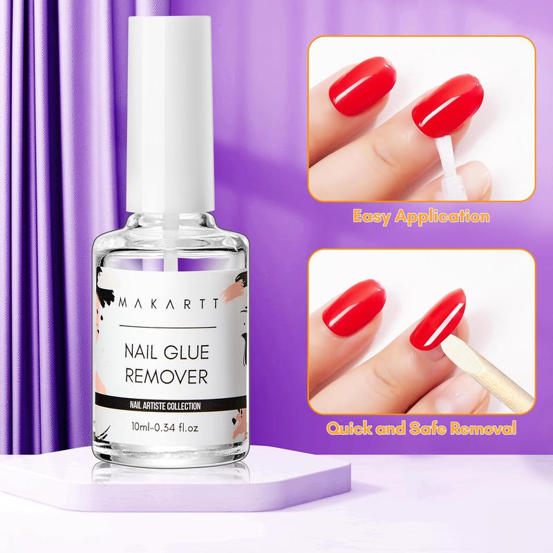 Makartt 10ML Acetone-Free Nail Glue Remover - Press-On, Acrylic, Fake Nail Adhesive Debonder (Not for Gel Polish) beautysecretnailglue Nail Care Nail Polish