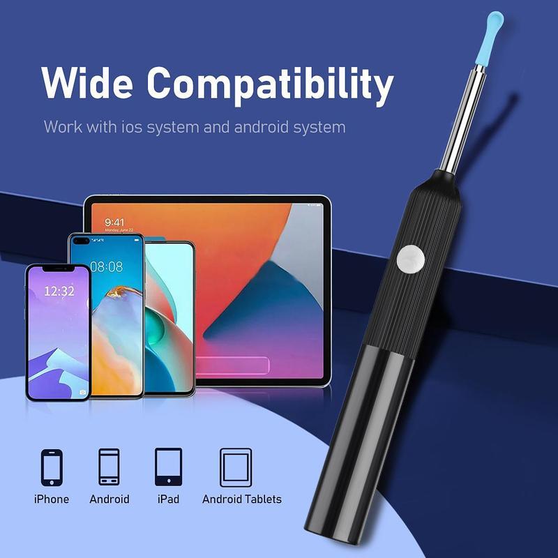 Ear Wax Removal Tool With Camera, 1 Set Portable Type-C Rechargeable Ear Cleaner, Waterproof Endoscope Ear Cleaning Tool ear  cleaner Water-Powered Electric