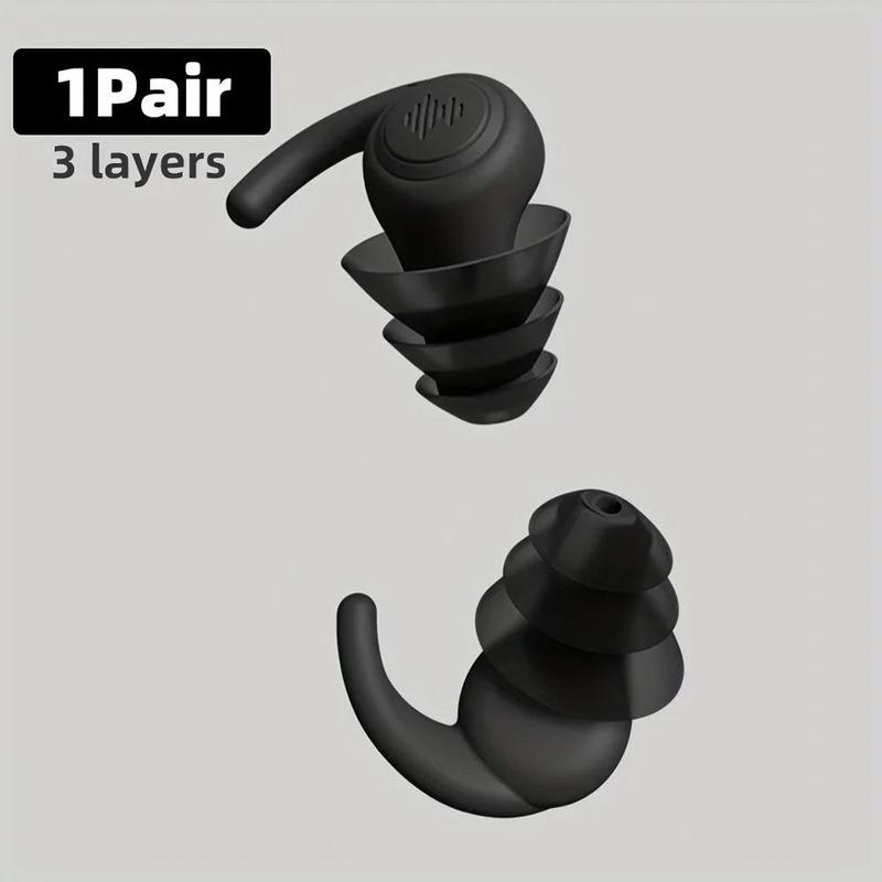 3 Pairs Of Soft Silicone Noise-cancelling Earplugs, Anti-noise Earplugs, Suitable for Concerts, Sleep, Swimming, Reusable Waterproof Earplugs