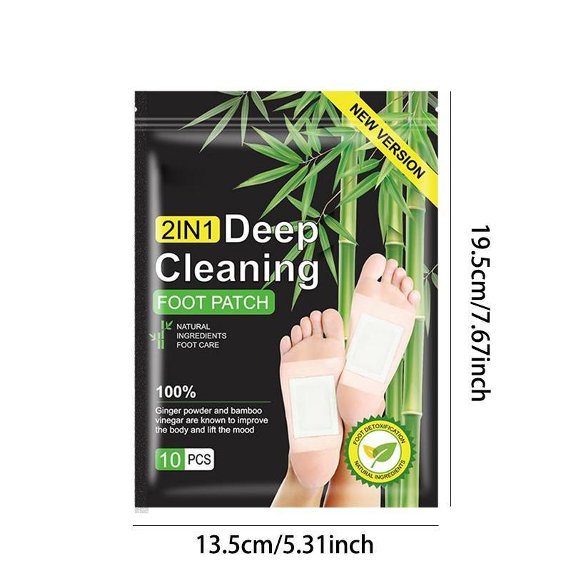 10pcs set Bamboo Charcoal Foot Patches, Moisturizing Foot Care Patches, Foot Care Products, Comfort Hygiene Products