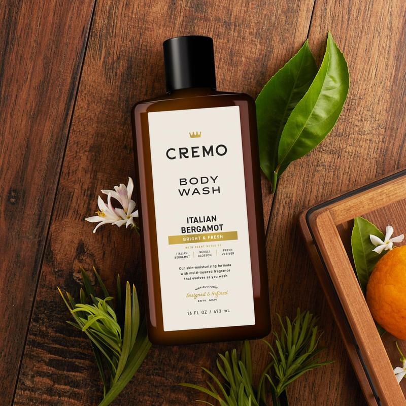 Cremo Rich-Lathering Italian Bergamot Body Wash for Men, 16 Fl Oz (Pack of 1) | Italian Bergamot, Neroli Blossom, Fresh Vetiver