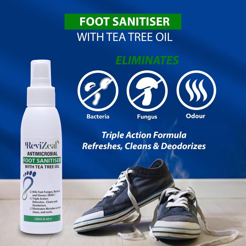 [FreeShipping]Foot Sanitizer Spray with Tea Tree Oil, 4.2-Ounce , 24 Hour Antibacterial& Deodorizing Spray Tinea pedis, fungal infection, burning, itching,fungus