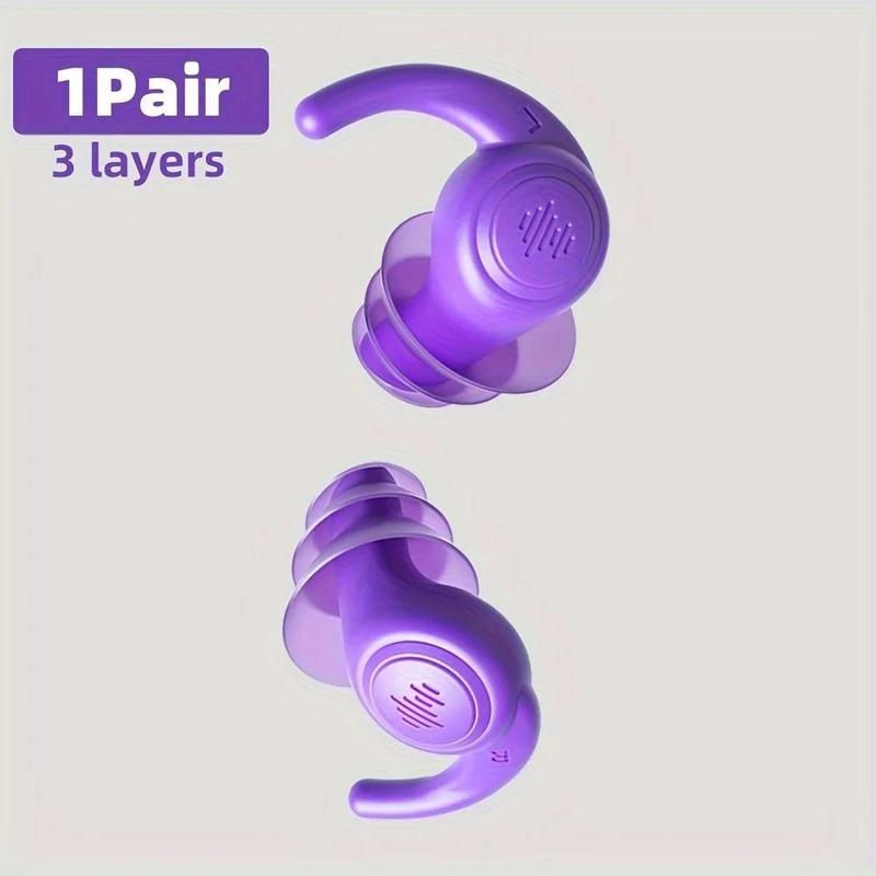 3 Pairs Of Soft Silicone Noise-cancelling Earplugs, Anti-noise Earplugs, Suitable for Concerts, Sleep, Swimming, Reusable Waterproof Earplugs