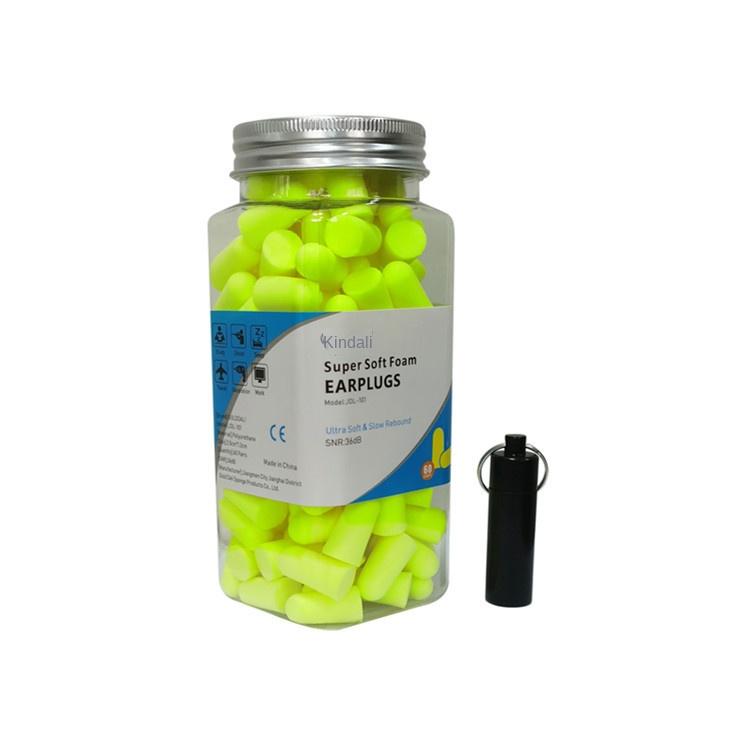 120 Bottled Pu Earplugs Slow Rebound Ear Plug Noise-Canceling Earplugs with Aluminum Cans