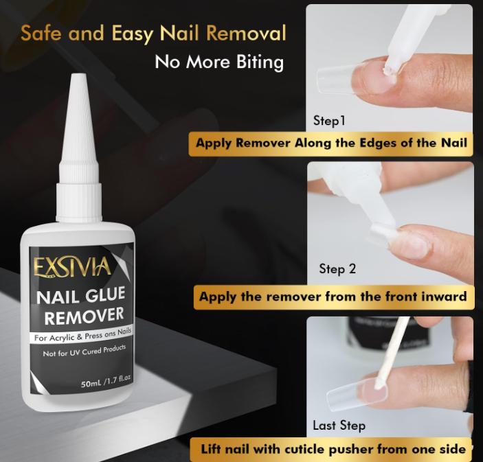 Nail Glue Remover for Press On Nails, Acrylic Nails & Glue On Nails - 50mL, Gentle & Odorless Debonder Serum