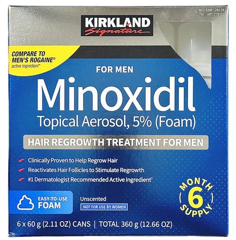 Kirkland 1 Month Supply Minoxidil 5% Foam Hair Regrowth For Men