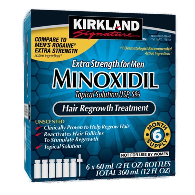 Kirkland Minoxidil 5% Extra Strength 1,2, 3, 6 Months Supply Men Hair Regrowth Comfort Hair Care Pack