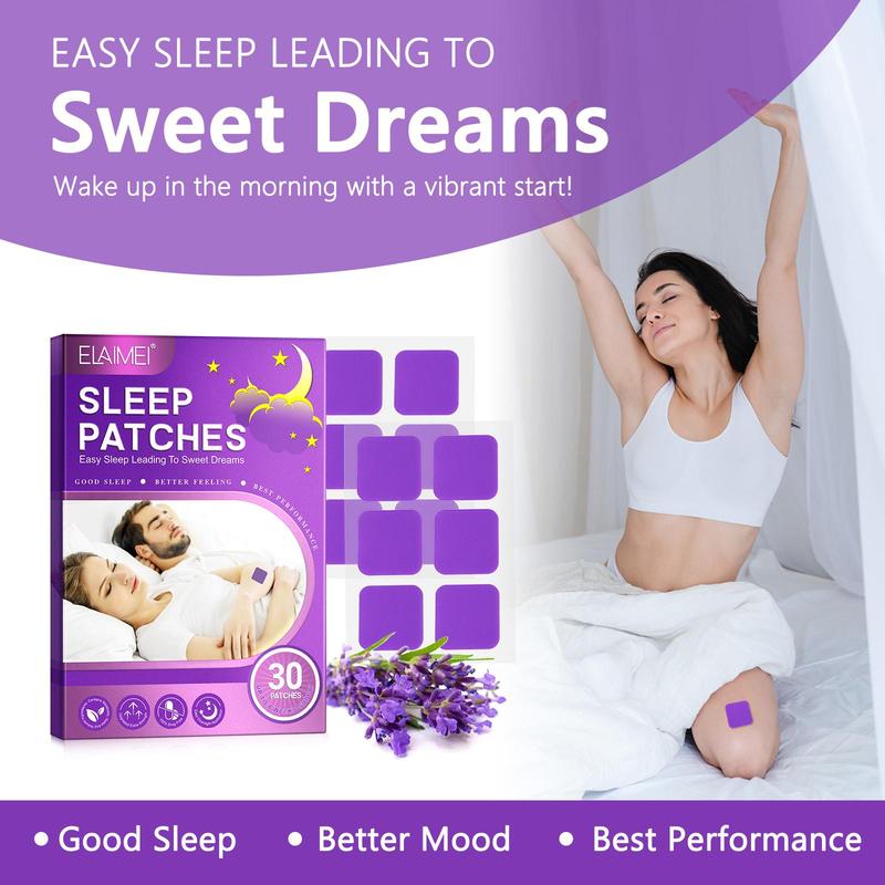 Sleep Patches, 30pcs box Natural Sleep Aid Patch, Stress Relief Sleeping Patches, Body Care Patches for Women & Men