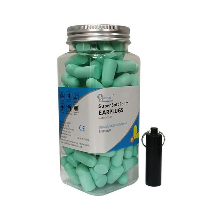 120 Bottled Pu Earplugs Slow Rebound Ear Plug Noise-Canceling Earplugs with Aluminum Cans