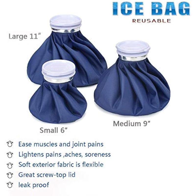 Reusable Ice Bags Set, 4 Counts set Hot & Cold Ice Pack & Ice Wrap, Durable Ice & Hot Water Bag for Injuries, Elastic Breathable Support Wrap