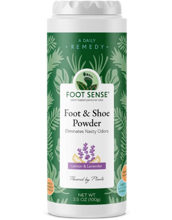 Foot Sense All Natural Smelly Foot & Shoe Powder - Foot Odor Eliminator Lasts up to 6 Months. Natural Formula for Smelly Shoes and Stinky feet. Protects disinfects & deodorizes