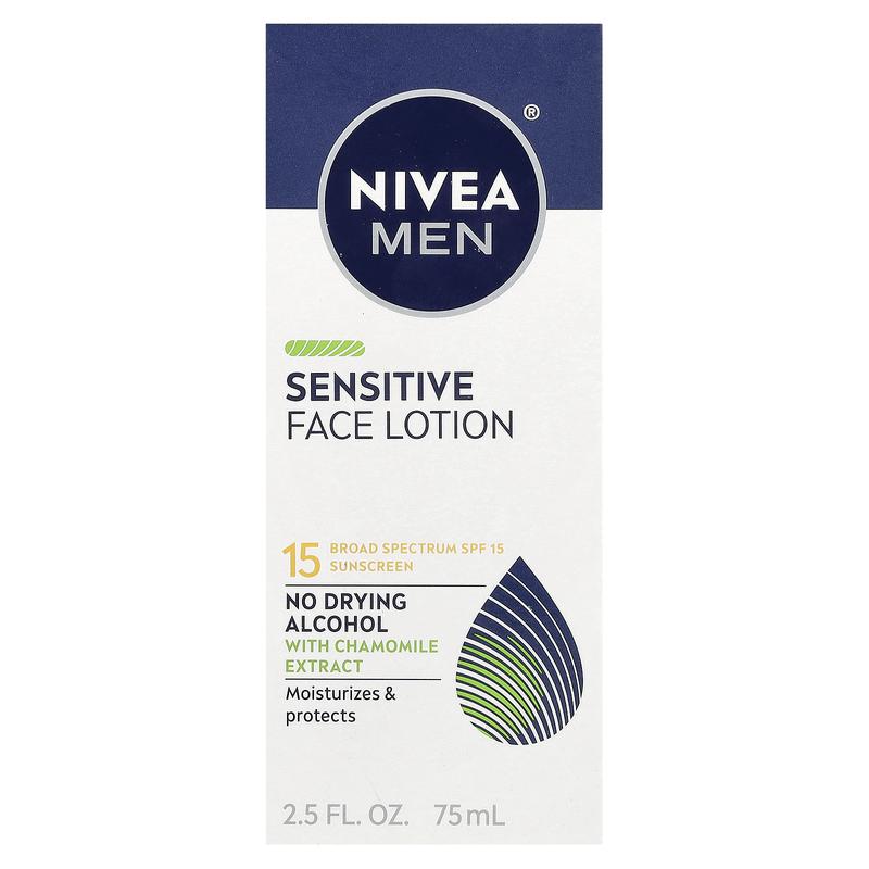 Nivea Men, Sensitive Face Lotion, SPF 15, 2.5 fl oz (75 ml)