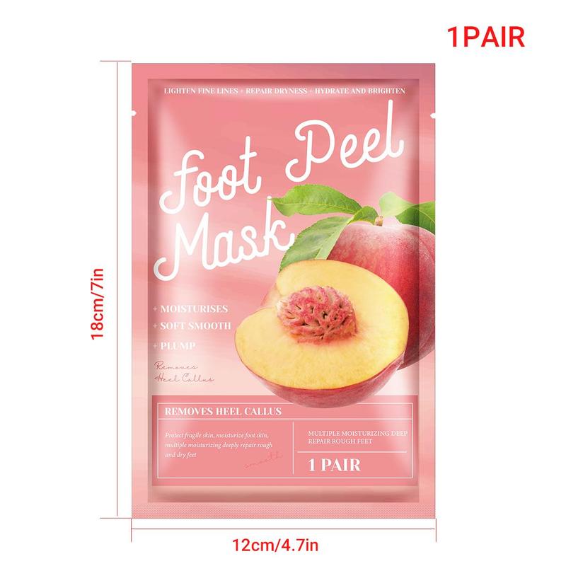 Peach & Honey Foot Peel Mask, 2 4 Pairs Callus Remover Foot Mask, Foot Care Mask for Dry, Cracked Feet, Callus, Christmas Gift