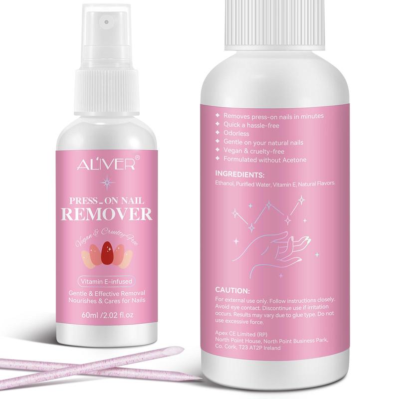 Nail Glue Remover, 1 Box Nail Polish Remover for Christmas Gift, Fast and Gentle Nail Remover, Odorless, Acetone Free, for Push-On Nails or Solid Nail Glue, Not Suitable for UV Gel Glue