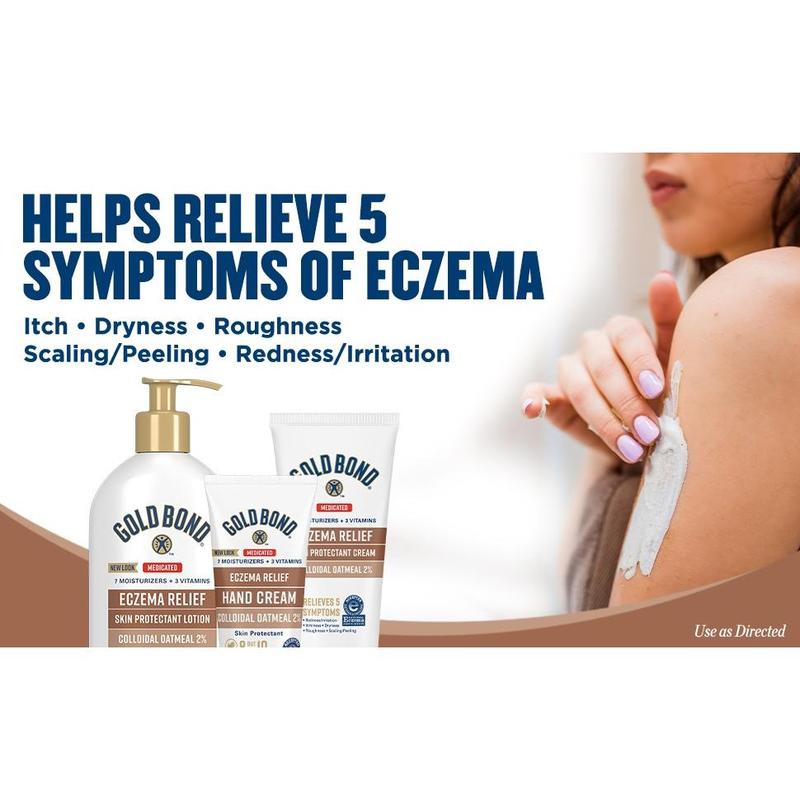 Gold Bond Medicated Eczema Relief Hand , 3 oz., Skin Protectant  With 2% Colloidal Oatmeal