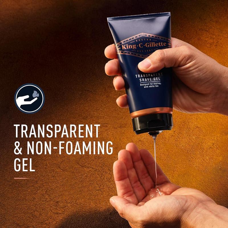 Men’s Transparent Shave Gel with White Tea and Argan Oil, 5oz