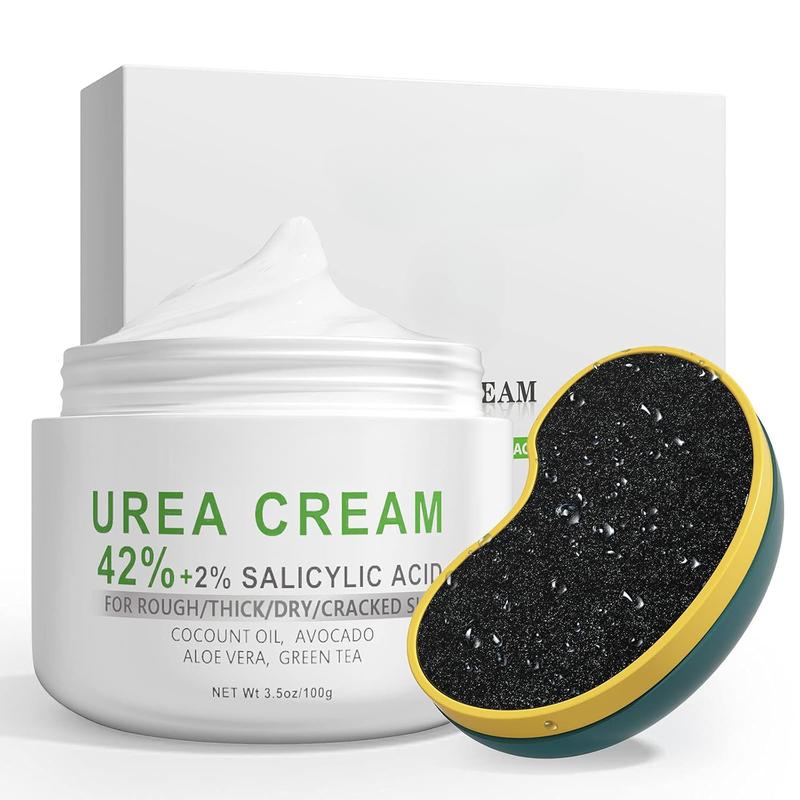 Urea Cream 42% - 2% Salicylic Acid Foot Moisturizer - Callus & Dead Skin Remover, Repairing Foot File, 3.5 oz