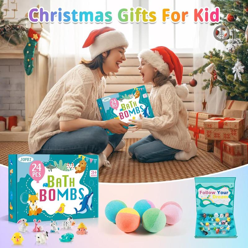 Natural Organic Kids Bath Bombs Gift Set with Surprise Toys Inside - 24 Pack - Skin Care, Skin Repair