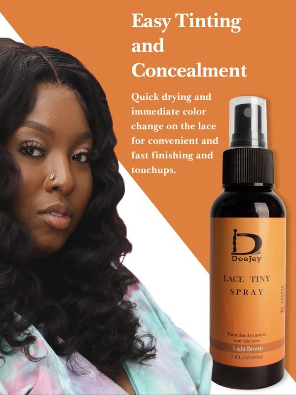 Basic Waterproof Lace Tint Melting Mousse Spray Concealer for Lace Closure Front Wigs Toupees Edge,  Easy Tinting and Concealment Control Lace Tint Spray Melt Form