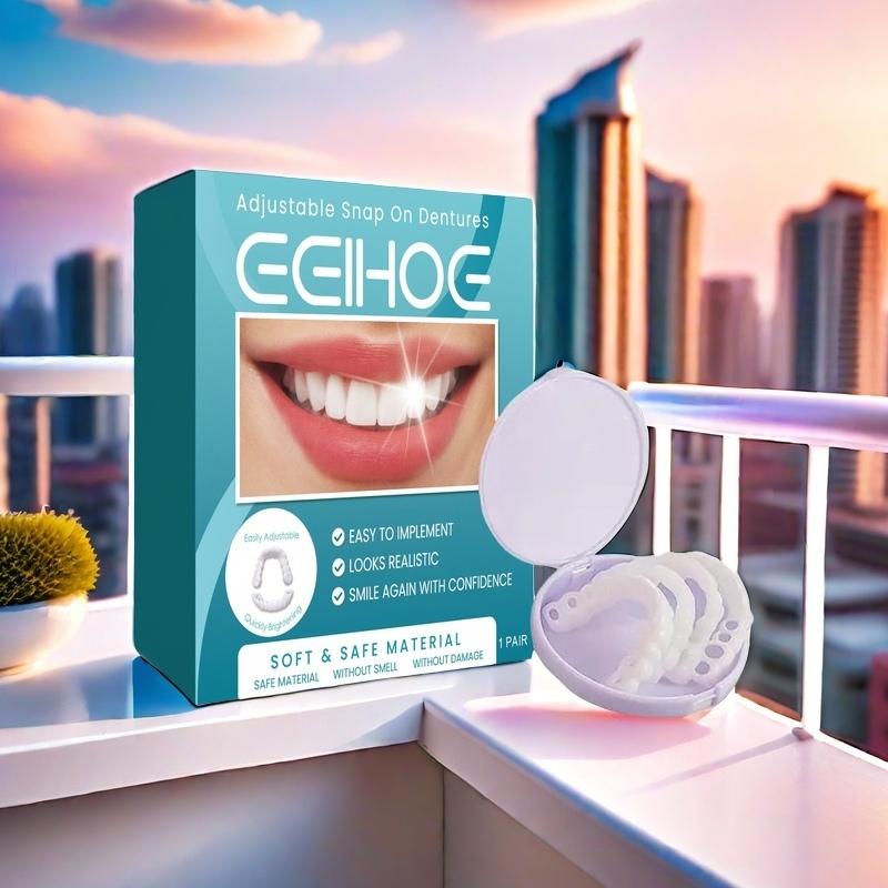 Temporary Teeth Perfect Cover,Adjustable Snap On,Moldable False Teeth for Beautiful Smile,Nature and Comfortable