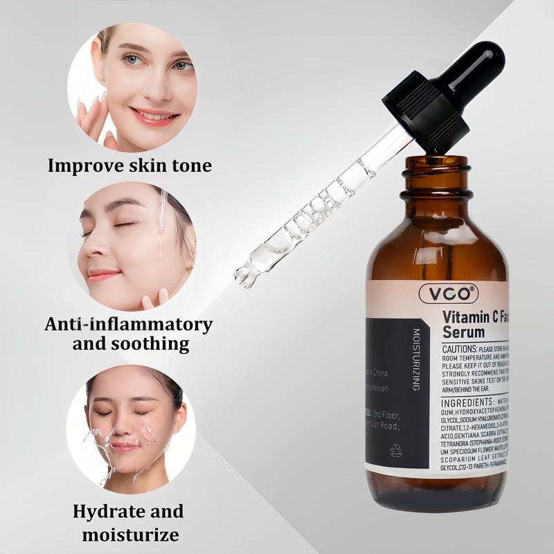 VGO-Vitamin C Serum Moisturizer and Facial Cleanser Set Suitable for sensitive skin and Skincare Facial Daily Moisture Serum Gentle