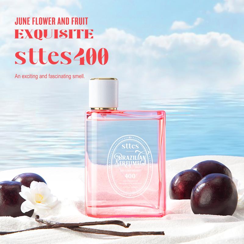 Sttes brazilian Perfume 400#（June Flower Fruit） - Eau De Perfume 100ml (3.4fl Oz)  Flower  Fruit Gourmet tune (vanilla plum jasmine Woody tone)