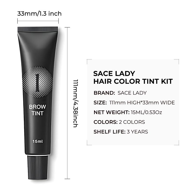 SACE LADY Semi-Permanent Eyebrow Dye Paste Set Waterproof Long-lasting Sweat-proof Hair Color Kit Makeup Cosmetic