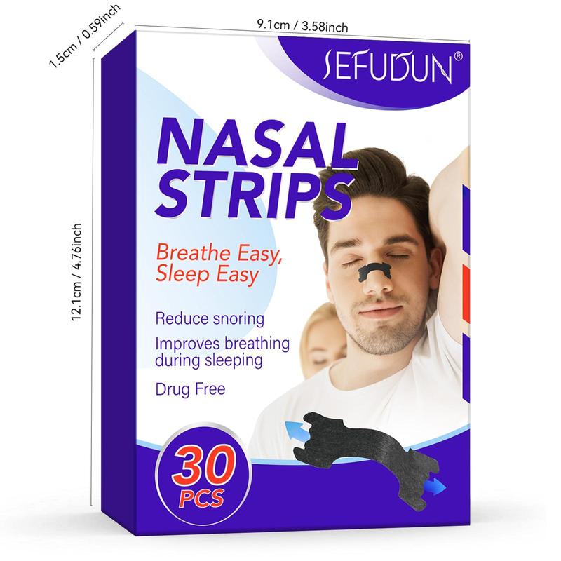 Nasal Strips, 60pcs box Nasal Patches for Improving Snoring & Breathing During Sleeping, Snoring Strips, Nasal Care Products for Men & Women