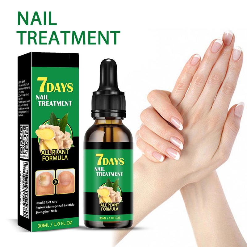 7days Nail Fungus Treatment, Ginger Nail Treatment, Multi-Purpose Nail Repair, Nail Nutrient Oil Strengthener Oil Serum Ginger Nail Growth Oil